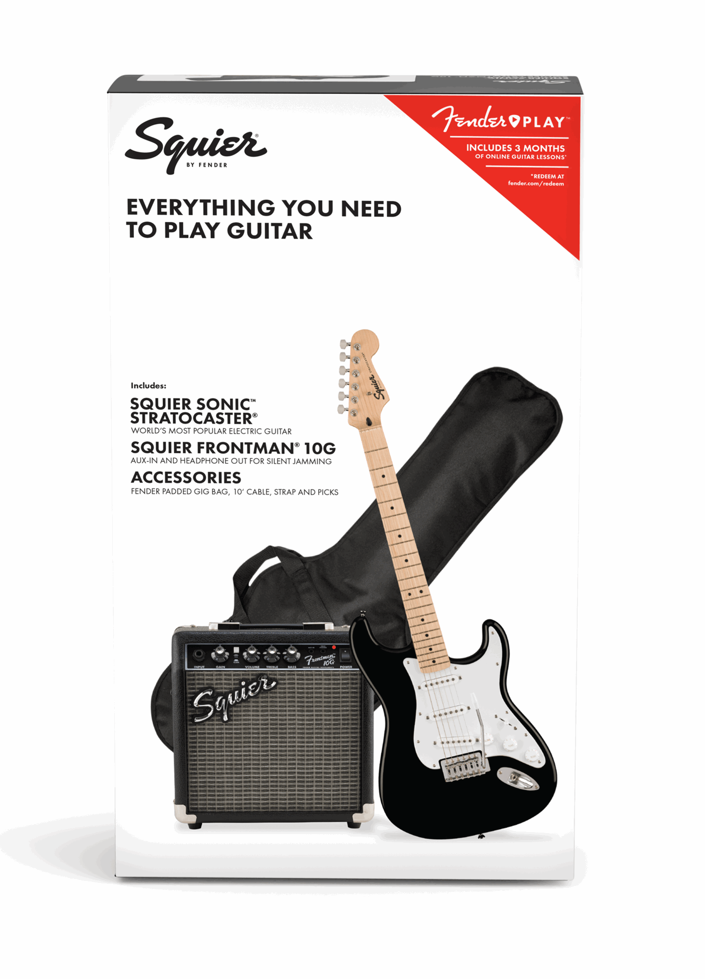 SQUIER SONIC STRAT PACK BLACK