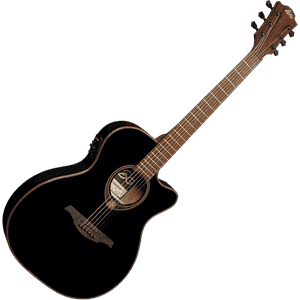 Lag T118ASCE-BLK Auditorium Gitar, Slim - Akustisk gitar