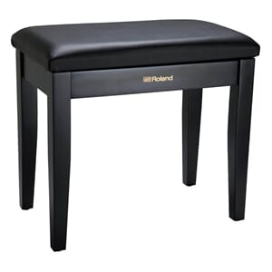 ROLAND PIANO BENCH, SATIN BLACK, VINYL SEAT